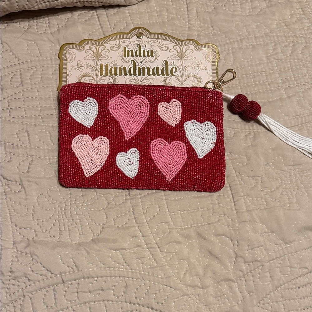 Handmade Red Heart Mini Bag
